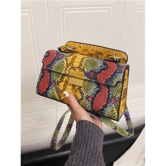 PU Leather High-End Texture, Light Luxury, Snake Print Niche Design, Versatile - Picture 4 of 7